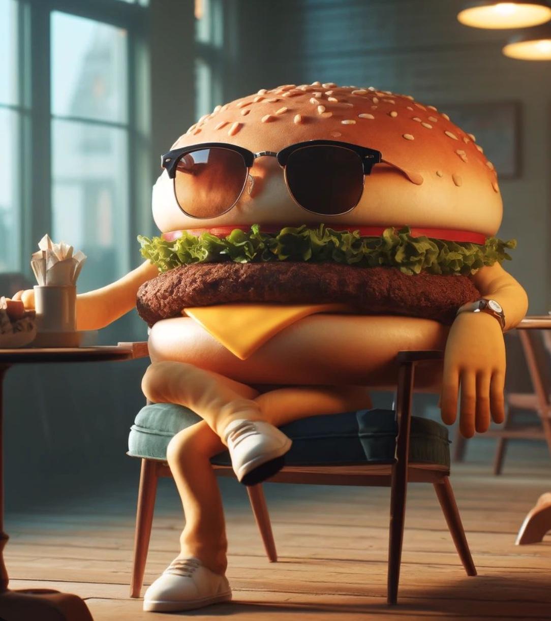 Burger AI character