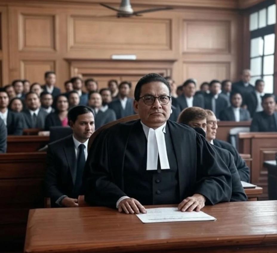 Real courtroom set